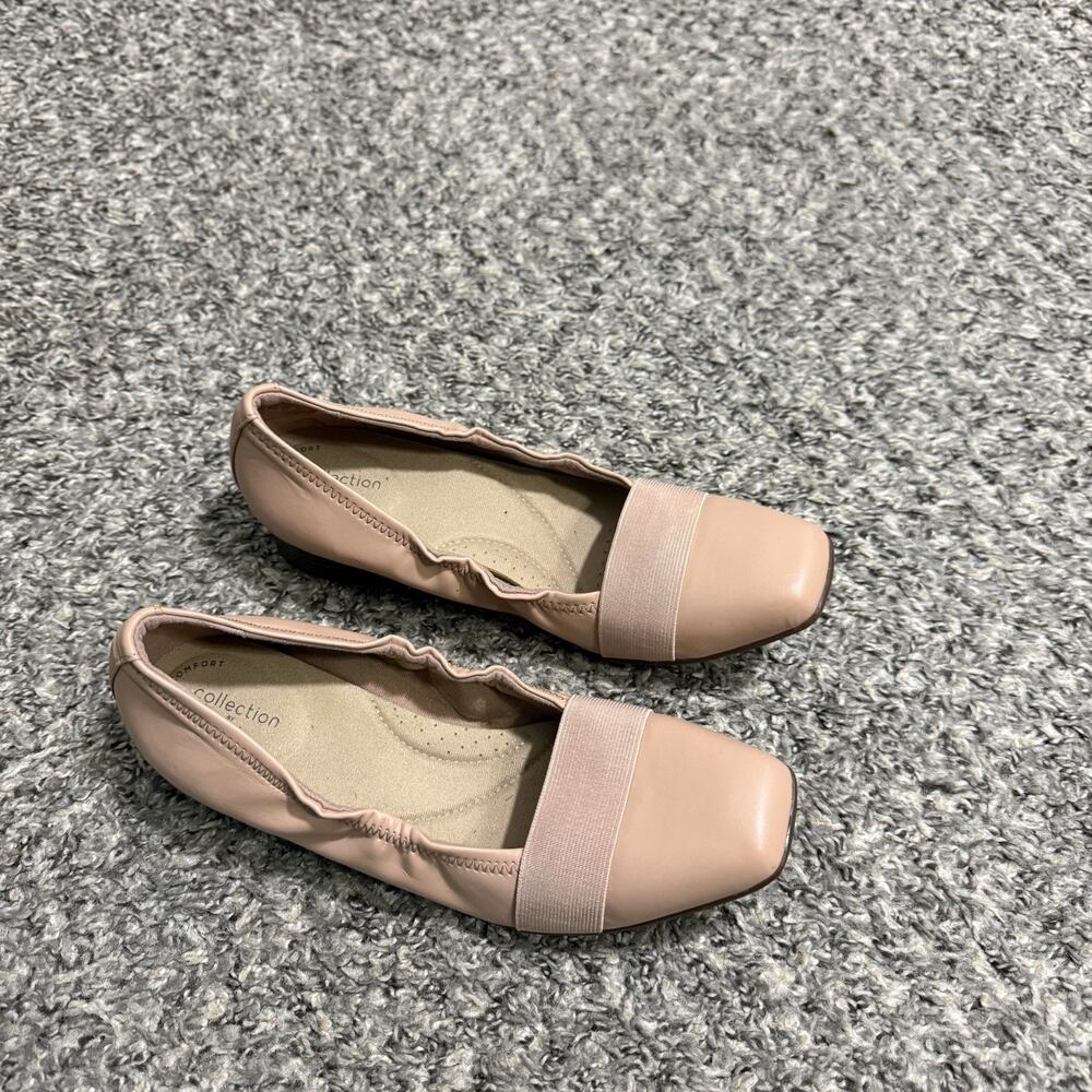 Clarks Collection Tilmont Nude Tan Ballet Flats Slip On Size 8 Career Office - Picture 3 of 8